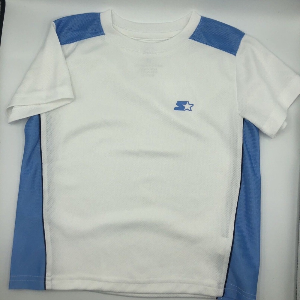 Starter Athletic Top White/Light Blue Kids EUC